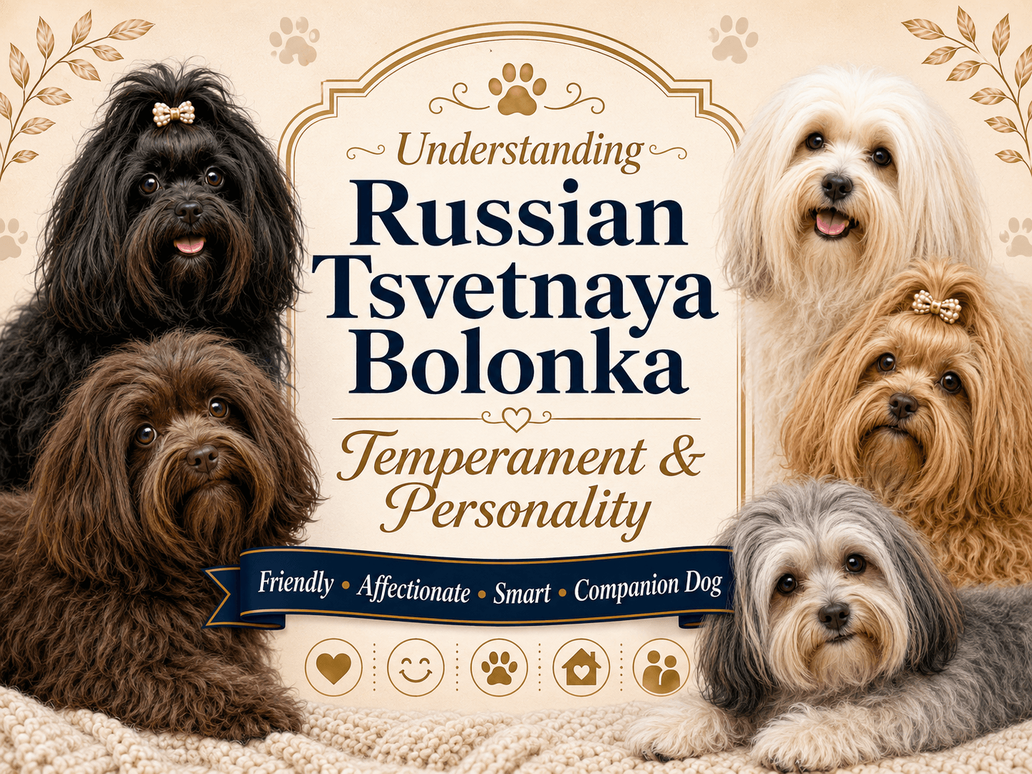 Russian Tsvetnaya Bolonka temperament and personality guide illustration